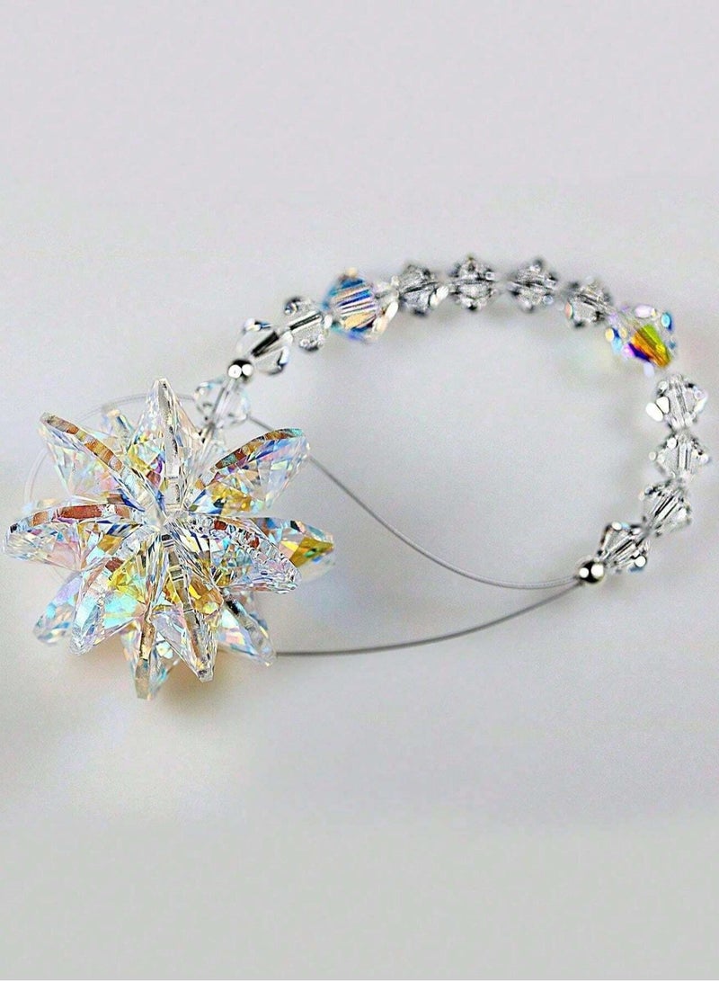 Car Hanging Ornament – Car Decoration and Accessory in Crystal Snowflake Design - Image 3