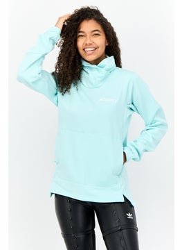 Adidas Women Sportswear Fit Terrex Long Sleeves Outdoor Sweatshirt, Turqouise  - Image 1