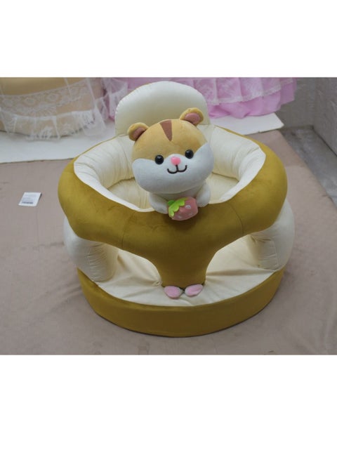 Children's sitting training sofa with a cheerful design of a penguin in the style of a soft and comfortable stuffed toy for children, which gives the child a sense of security