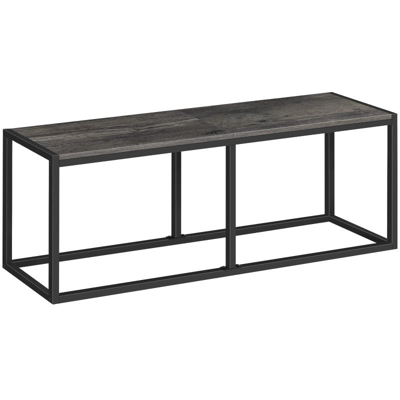 HOOBRO Dining Bench 472 Inch Industrial Style Kitchen Table Bench Steel Frame Easy to Assemble for Kitchen Dining Room Charcoal Gray and Black BC12CD01