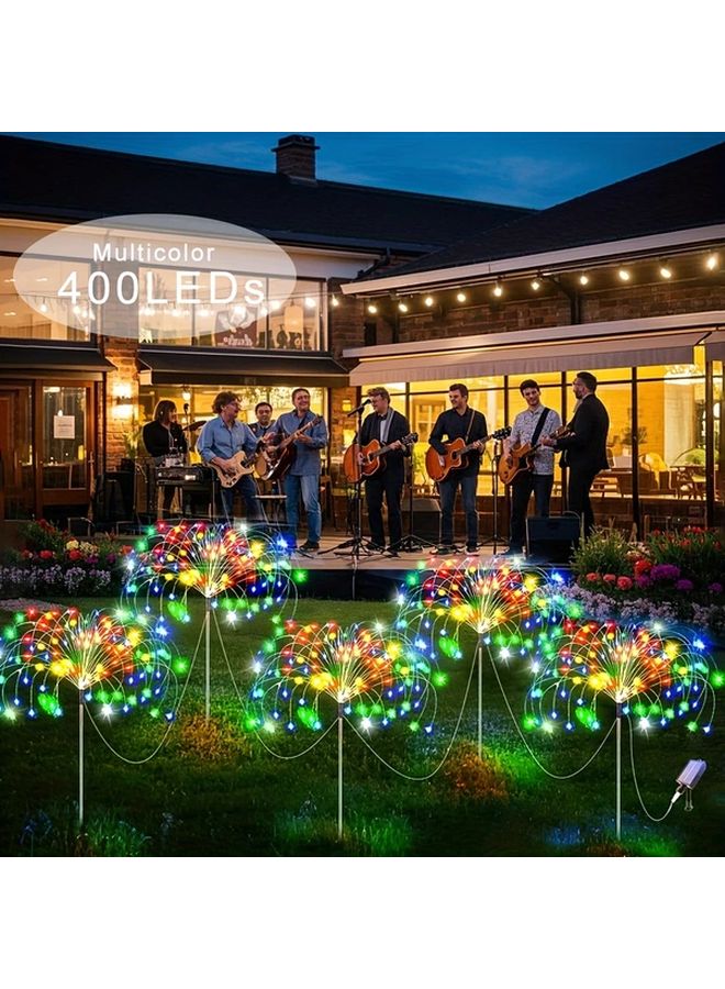 5Pcs Solar LED Starburst Lights 400 LEDs 8 Modes IP44 Multi Color Outdoor Garden - Image 1
