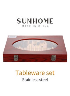 Sunhome 24-Piece Stainless Steel Cutlery Set Gold  - Image 3