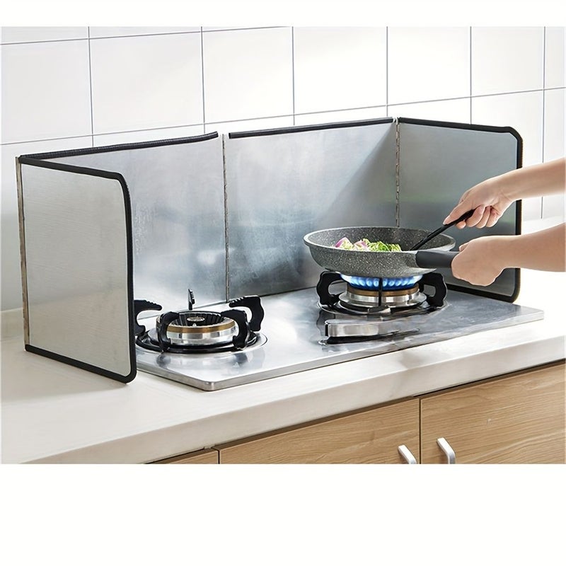 Silvery Small Foldable Stainless Steel Splatter Guard Heavy Duty Non Stick Oil Screen - Image 1