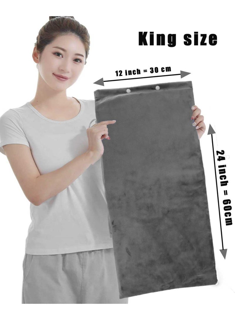 وسادة تدفئة كهربائية بحجم كبير 30×60 سم – علاج حراري لتخفيف ألم الظهر والرقبة والكتف – ناعمة وسريعة التسخين ومناسبة للاستخدام اليومي - Image 3