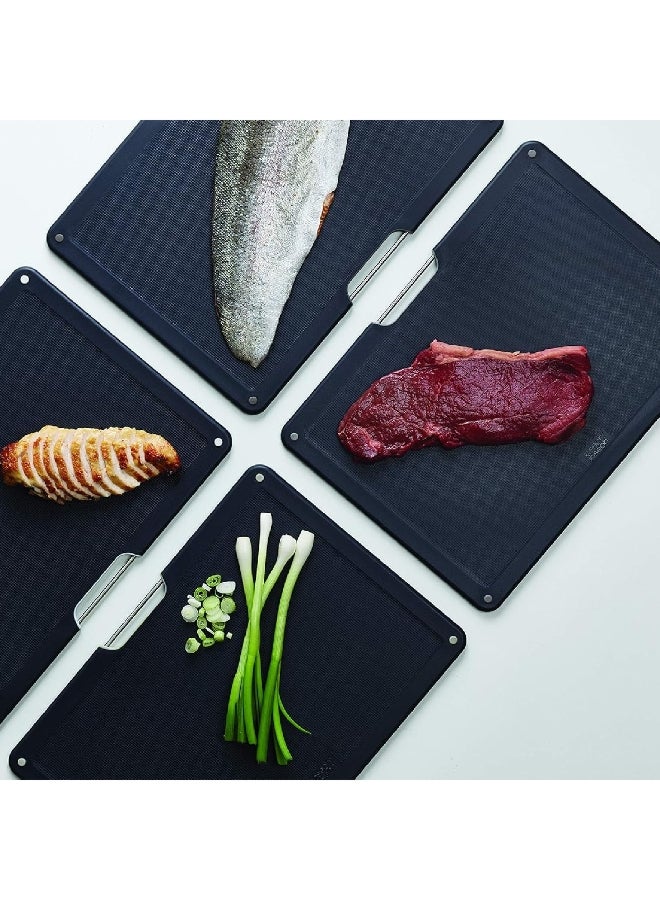 Joseph Joseph 4-Piece Folio Stainless Steel Rectangular Chopping Board with Storage Case Rose Gold 24 x 34 cm 60172 - Image 4