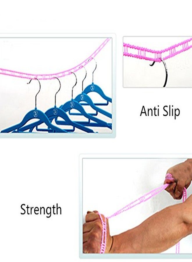 SpiderJuice 1Pc 5 Meter Clothesline Creative Useful Durable Nylon Non Slip Laundry Lingerie Underwear Camping Travelling Indoor Outdoor Clothes Drying Rope Line with Metal Hooks at end - Image 5