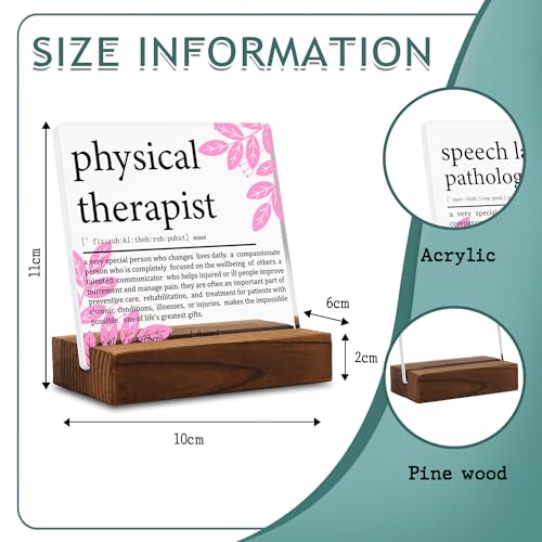 YODOCAMP Physical Therapist Gift for Women Men Clear Desk Decor Sign, Appreciation Gifts for PT Doctor of Physical Therapy Student, Funny PT Plaque Signs for Medical Clinic Office Decoration - Image 4