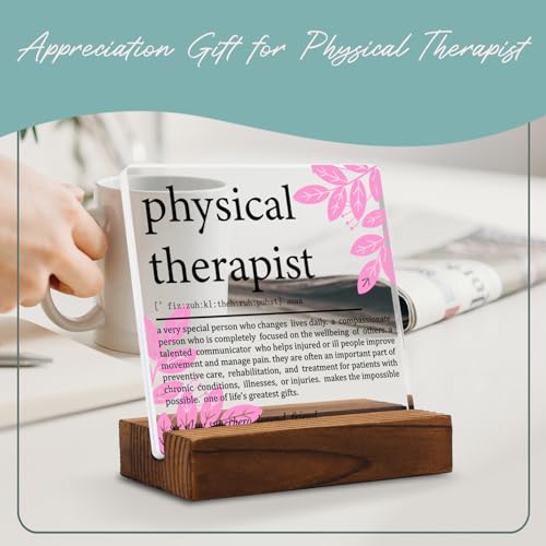 YODOCAMP Physical Therapist Gift for Women Men Clear Desk Decor Sign, Appreciation Gifts for PT Doctor of Physical Therapy Student, Funny PT Plaque Signs for Medical Clinic Office Decoration - Image 5