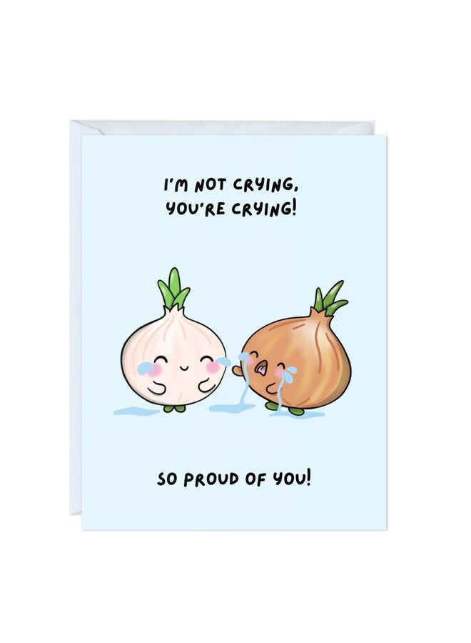 ALY LOU Funny Graduation Card – Punny Greeting Card by Aly Lou | Congratulations, New Job, Promotion, New Home, College, Employee, Coworker, Friend, Him, Her | Blank Inside (I'm Not Crying, You're Crying! So - Image 1