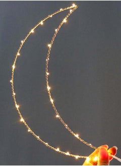 Hilalful HILALFUL Decorative LED Light | Crescent Shaped | For Living Room, Bedroom, Indoor, Outdoor | Waterproof Patio Light | For Home Decoration in Ramadan, Eid, Wedding | Battery Operated | Islamic Gift  - Image 4