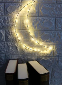 Hilalful HILALFUL Decorative LED Light | Crescent Shaped | For Living Room, Bedroom, Indoor, Outdoor | Waterproof Patio Light | For Home Decoration in Ramadan, Eid, Wedding | Battery Operated | Islamic Gift  - Image 1