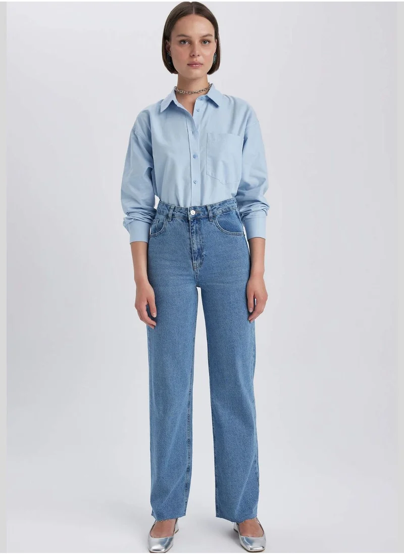 ديفاكتو Woman Wide Leg Denim Trousers
