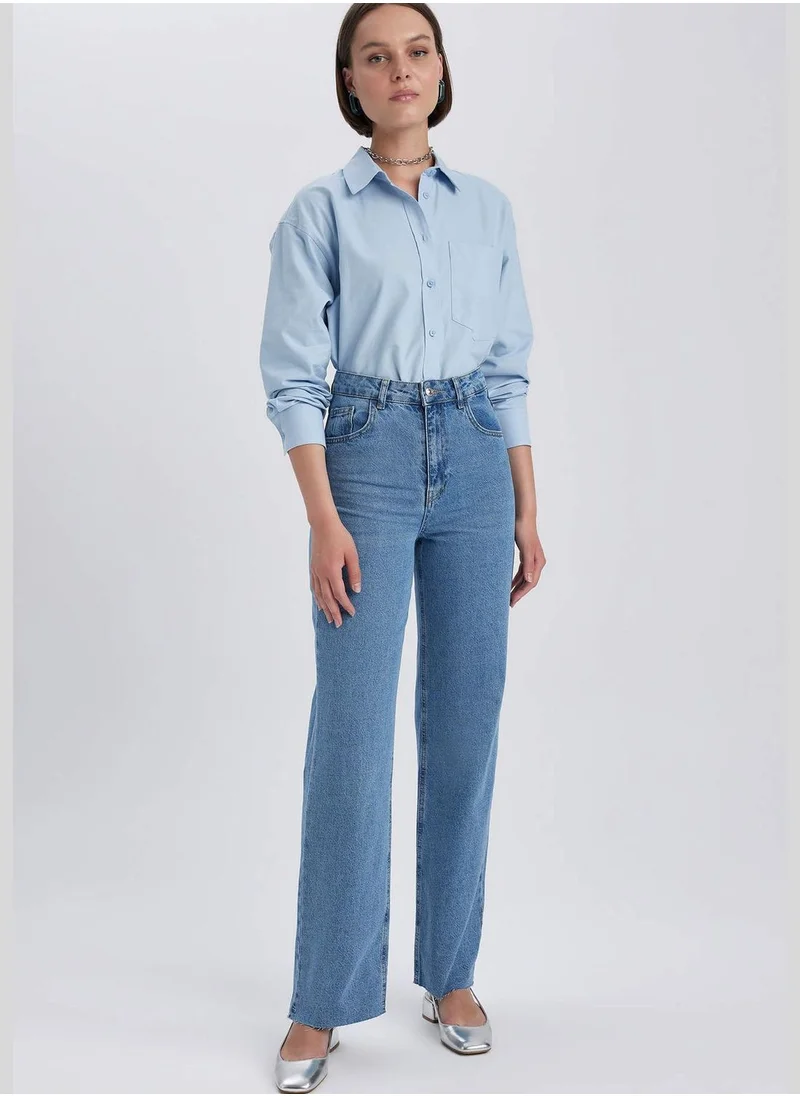 ديفاكتو Woman Wide Leg Denim Trousers