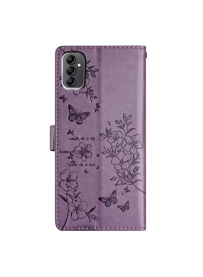 S-TOP Case For Samsung Galaxy A14 4G / 5G Butterflies and Flowers Leather Phone Case - Image 3
