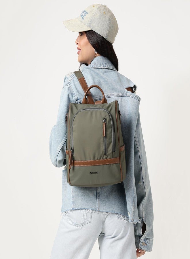 Fastrack CityBlock Backpack | Nylon Backpack for Women | Spacious Main Compartment, Internal Organiser Pockets, External Zip Pocket, Bottle Holders & Three Carry Options - Image 2