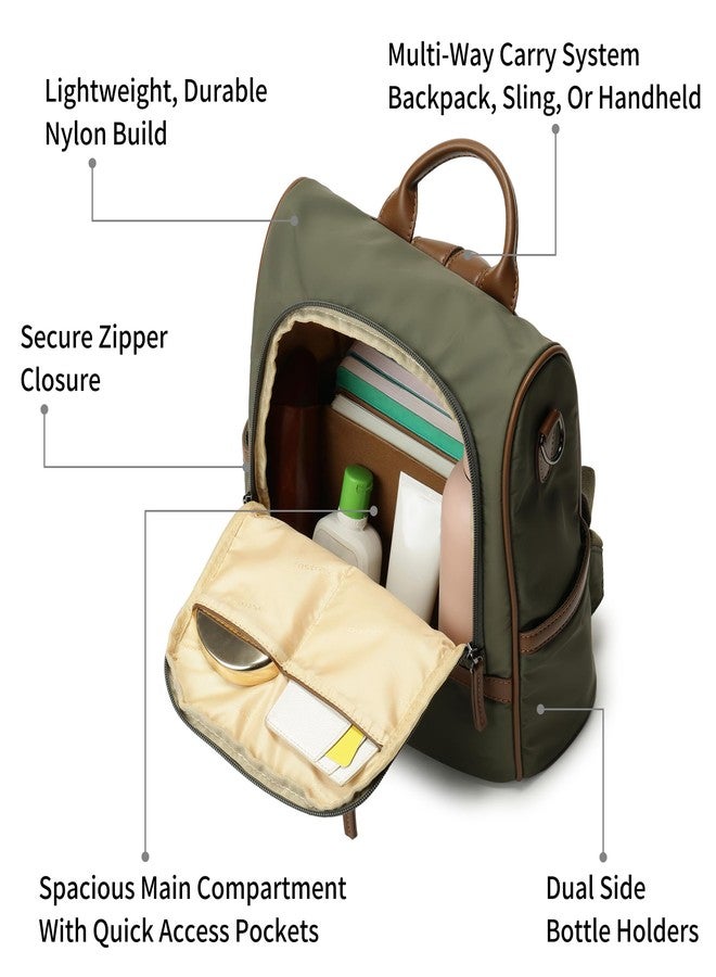 Fastrack CityBlock Backpack | Nylon Backpack for Women | Spacious Main Compartment, Internal Organiser Pockets, External Zip Pocket, Bottle Holders & Three Carry Options - Image 3