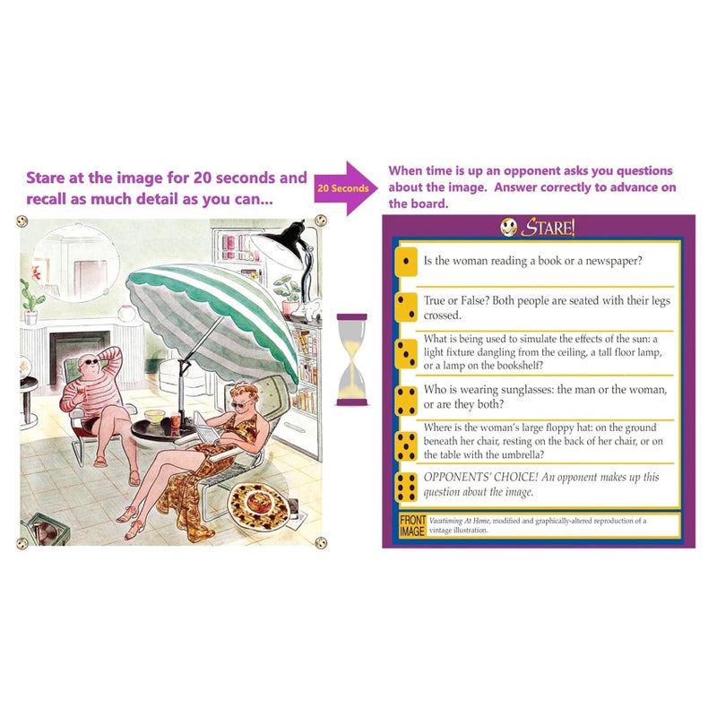 Game Development Group Stare - Fun Game of Visual Recall Where Quirky Image Cards Challenge Players' Minds – Classic for Adult & Family Game Night - Image 3