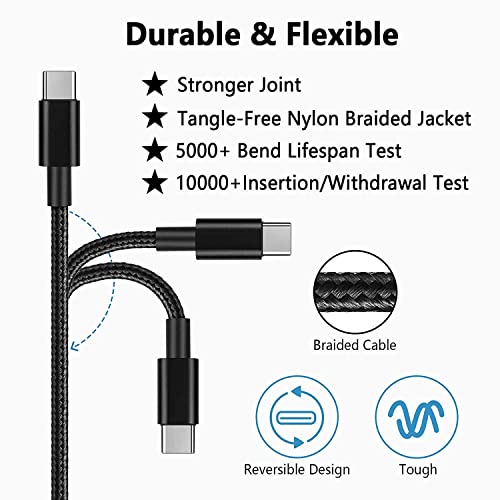 rts Hight Speed USB Type C Printer Cable(2M)Nylon Braided 480Mbps Data Transfer Compatible With Printers Scanners Fax Machine Macbook Pro/Air Epson HP Canon Yamaha Digital Piano,MIDI Keyboard,DJ,Black - Image 5