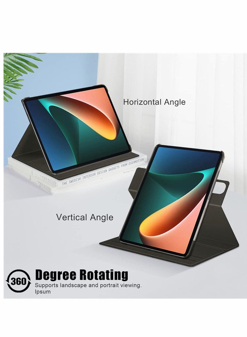 SYOSI Case for Xiaomi Mi Pad 5 Pro Elastic Strap Pen Holder Stand Auto Sleep Wake Up Function Cover PU Leather Tablet Cases - Image 3