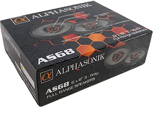 Alphasonik AS68 Loudspeakers 1 Pair of 6X8 350W Max 3-Way Speakers 4 Ohms Premium Quality Audio Door Speakers for Car or Truck Stereo Sound System - Image 5