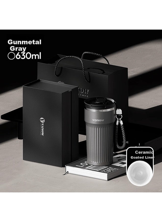Vanow Insulated Ceramic Liner Travel Coffee Mug For Men And Women Car Water Bottle Teacher's Day Gift