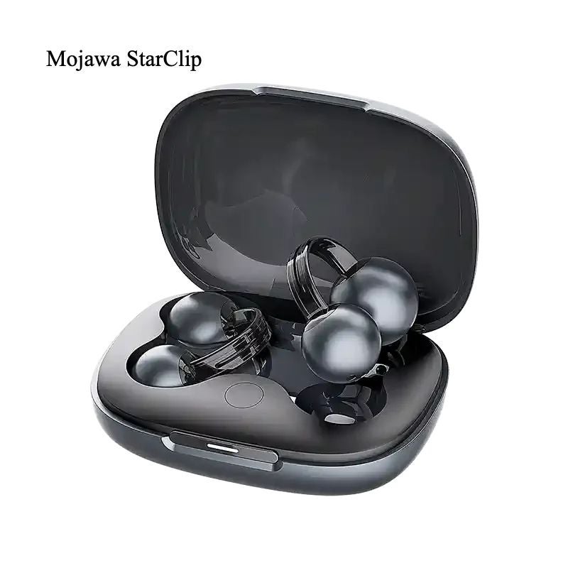 Mojawa StarClip Wireless Open-Ear Clip Headset with AI Noise-Cancelling Microphone and Directional Sound, Black - Image 1