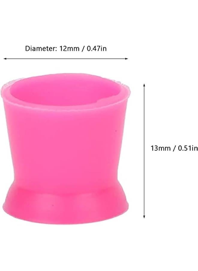 Generic Tattoo Ink Cups, 300pcs Disposable Tattoo Ink ment Caps Silicone Permanent Makeup Cups Tattoo ment Container Ink Caps for Tattoo kits Supplies (Rosa) - Image 2