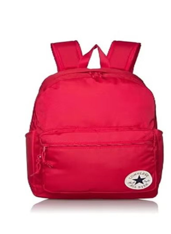 CONVERSE حقيبة ظهر قابلة للطي من قماش النايلون الأحمر من كونفيرس مع شعار النجمة
