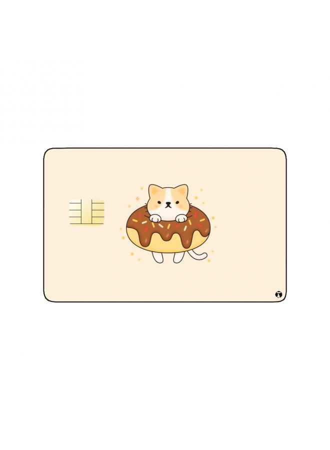 RKN PRINTED BANK CARD STICKER Cute Puppy Drawing In Donuts - Image 2