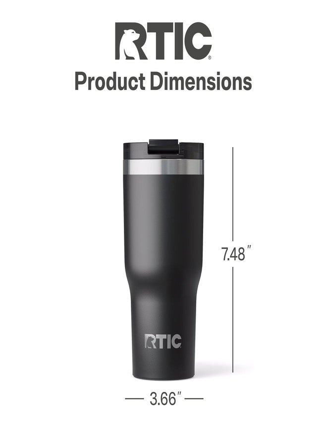 RTIC 20oz Essential Tumbler with Lid, Ceramic Lined, Insulated, Stainless Steel, Metal, Double Wall Vacuum-Insulation, Travel Cup for Iced Coffee, Tea, Hot and Cold Drink, Black - Image 5