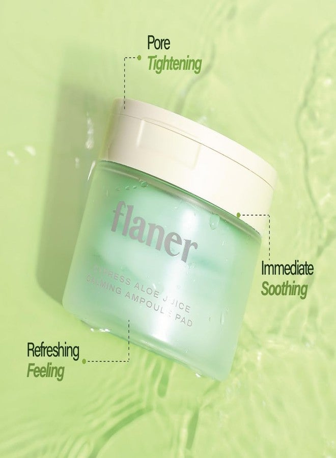 FLANER Cypress Aloe Calming Toner Pads [70 Sheets] – Instantly Cooling & Soothing Toner with Centella Asiatica, Reduce Redness & Pore Care, Vegan, Dermatologist-Tested for Sensitive & Acne-Prone Skin - Image 5