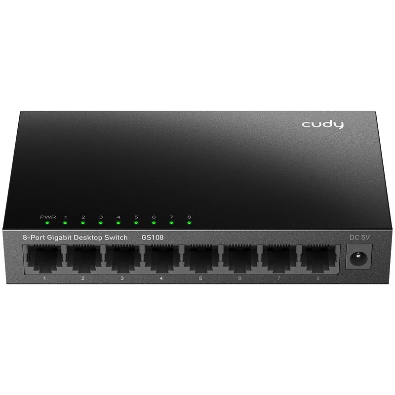 Cudy GS108 8 Port Gigabit Unmanaged Ethernet Network Switch Ethernet Splitter Plug Play Fanless Metal Design Shielded Ports Traffic Optimization - Image 2