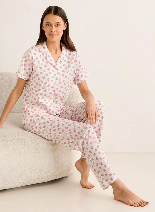 سبلاش فيڤ Pyjama Set Button Down Shirt and Pants