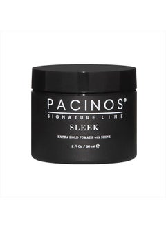 Pacinos Sleek - Signature Extra Hold Pomade with Shine, Long Lasting Definition, All Hair Types, 2 fl. oz.  - Image 1