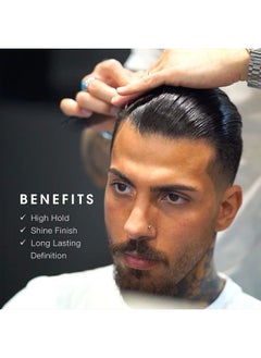 Pacinos Sleek - Signature Extra Hold Pomade with Shine, Long Lasting Definition, All Hair Types, 2 fl. oz.  - Image 2