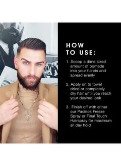 Pacinos Sleek - Signature Extra Hold Pomade with Shine, Long Lasting Definition, All Hair Types, 2 fl. oz.  - Image 5