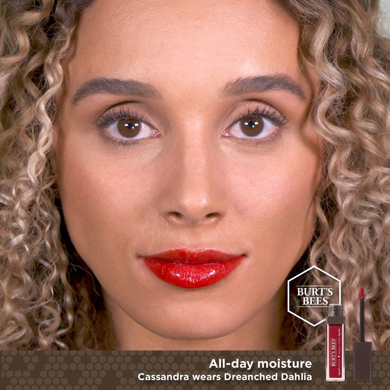 Burt's Bees 100% Natural Glossy Liquid Lipstick, Drenched Dahlia, 1 Tube - Image 5