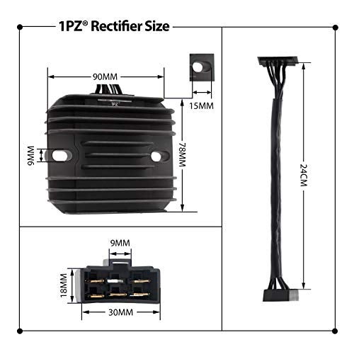 1PZ منظم ومعدل جهد 1PZ VR5-R01 لدراجة سوزوكي GSXR 600 97-05 GSXR 750 96-05 GSXR 1000 01-04 GSX1300R هايابوسا 99-07 VL1500 إنترود 98-04 LT-F500F كوادرانر 98-99 - Image 2