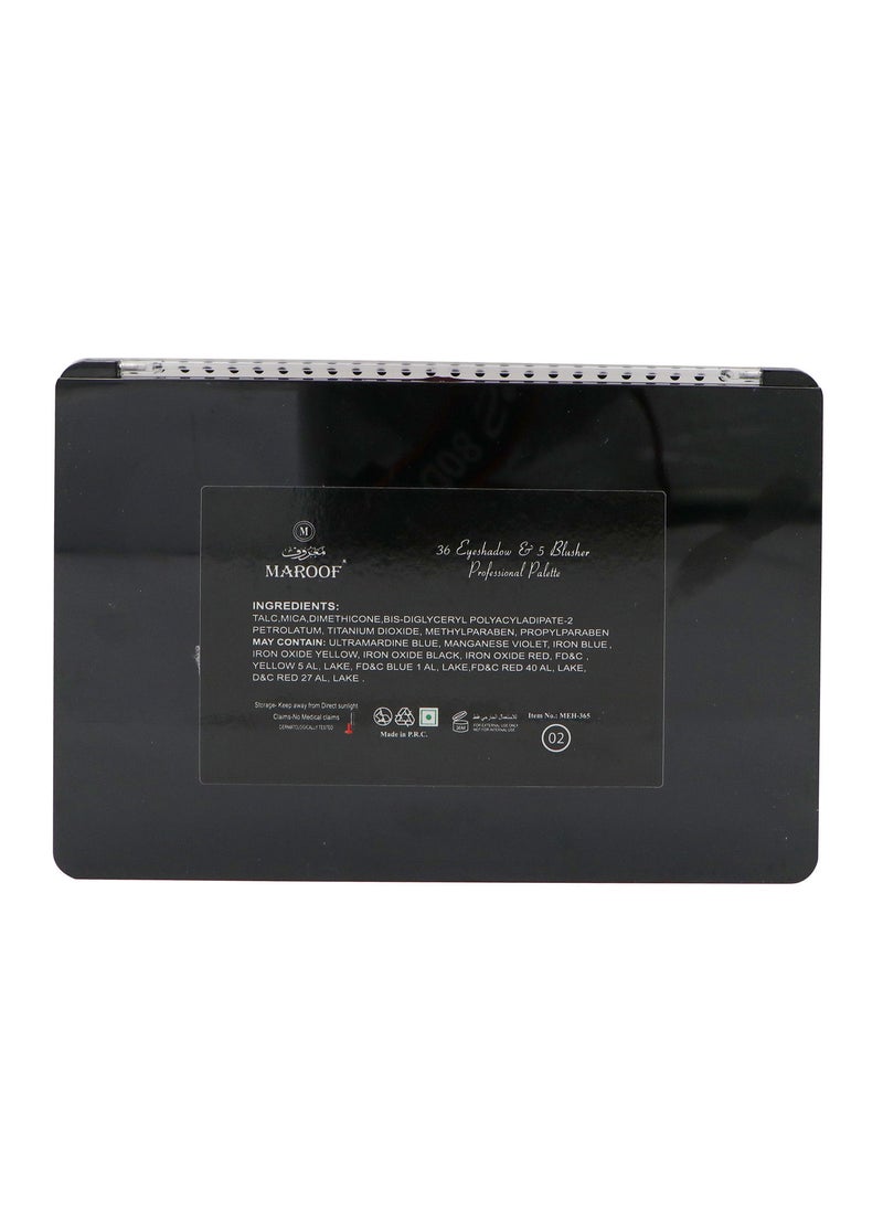 MAROOF مجموعة ظلال العيون MAROOF 36 وأحمر الخدود 5 طويلة الأمد الاحترافية - Image 4