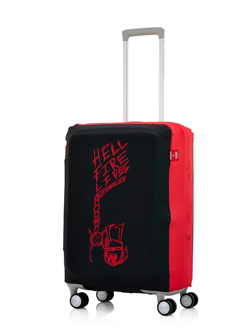 Stranger Things Antimicrobial Luggage Cover M Multicolor|Travel-Friendly|Protects from Dust|Durable Material|Foldable & Compact|Antimicrobial