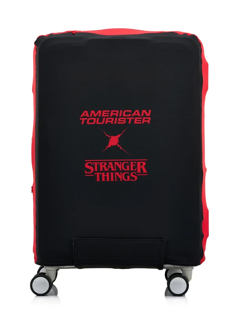 AMERICAN TOURISTER  Stranger Things Antimicrobial Luggage Cover M Multicolor|Travel-Friendly|Protects from Dust|Durable Material|Foldable & Compact|Antimicrobial  | Best Price UAE