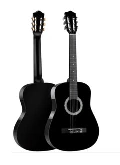 Megarya 34” Classical Guitar with Nylon Strings Acoustic Guitar with Truss Rod for Beginner Professional with Bag, Strap, Capo, Picks, Strings, Tuner, Single Guitar Holder (Black)  - Image 3