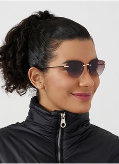 Blackout Minimalist,Women Sunglasses, Cat Eye Sunglasses, UV Protection: UV400 (Gold,Brown)  - Image 5