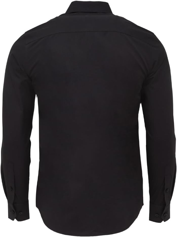 CEDRO قميص طويل الأكمام من القطن الأسود للرجال من سيدرو - مقاس عادي - Image 2
