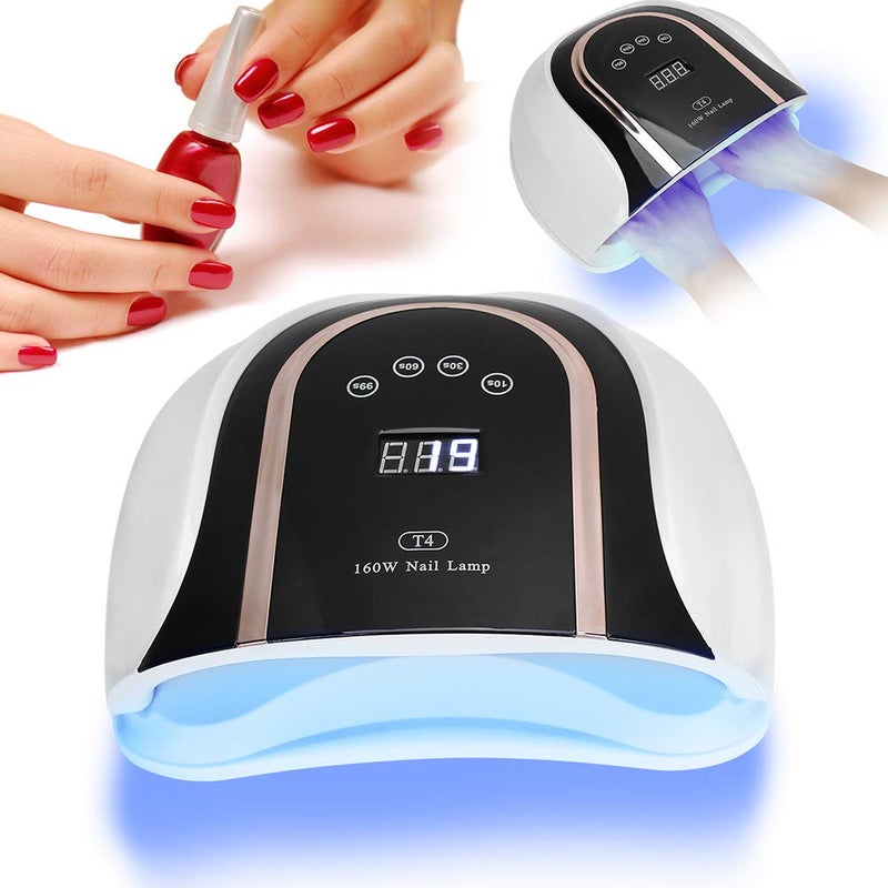 TARSHYRY TARSHYRY Led Uv Nail Lamps, T4 160W 54Pcs Led Nail Uv Nail Lamp Uv Nail Lamps Curing Light Nail Polish for Base & Top Coats Dryer Light(Us)