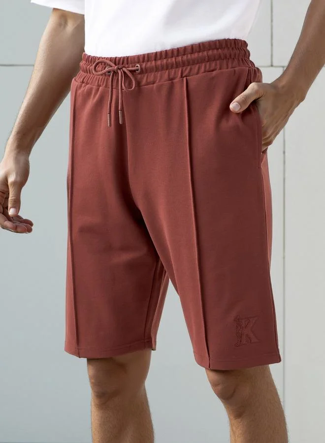 Kappa Panelled Shorts with Drawstring Closure and Pockets