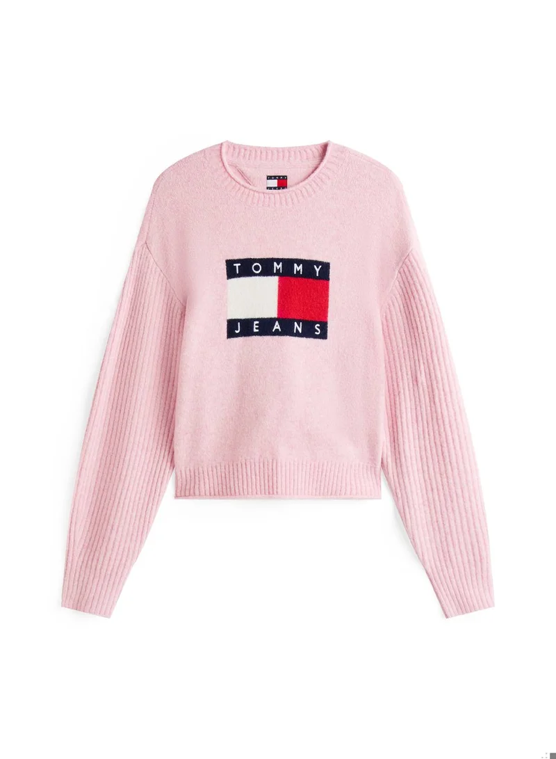 TOMMY JEANS Tommy Flag Relaxed Mélange Jumper