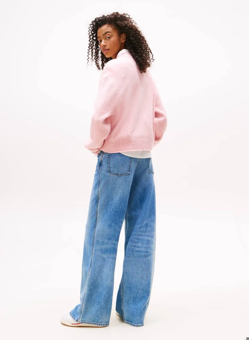 TOMMY JEANS Tommy Flag Relaxed Mélange Jumper