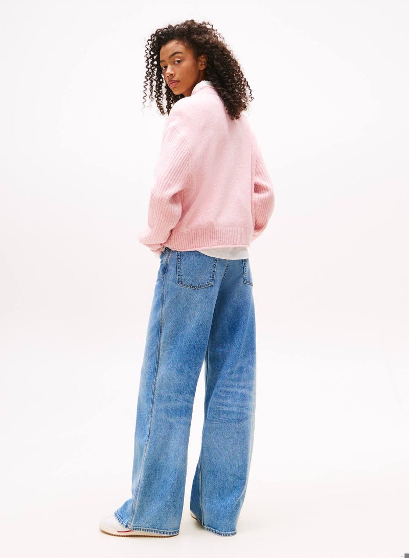 تومي جينز كنزة بقصّة مريحة بشعار العلم - Image 2