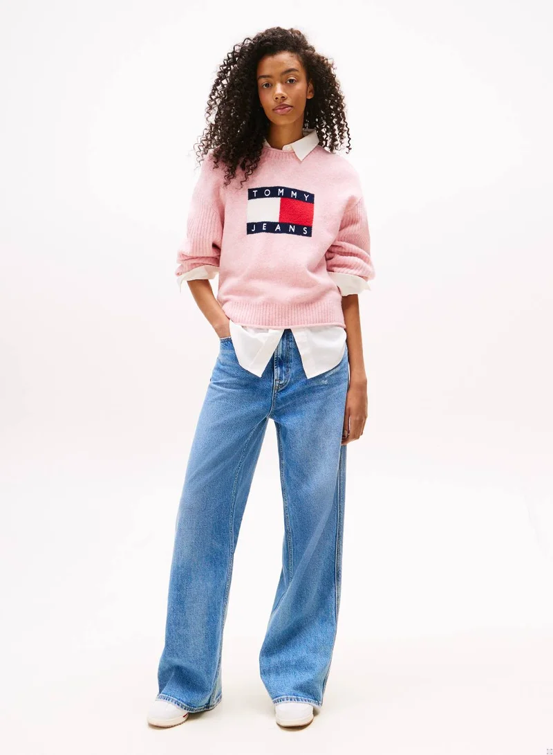 TOMMY JEANS Tommy Flag Relaxed Mélange Jumper